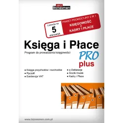Księga Przychodów i Rozchodów PRO Plus - 1 firma / 5 pracowników